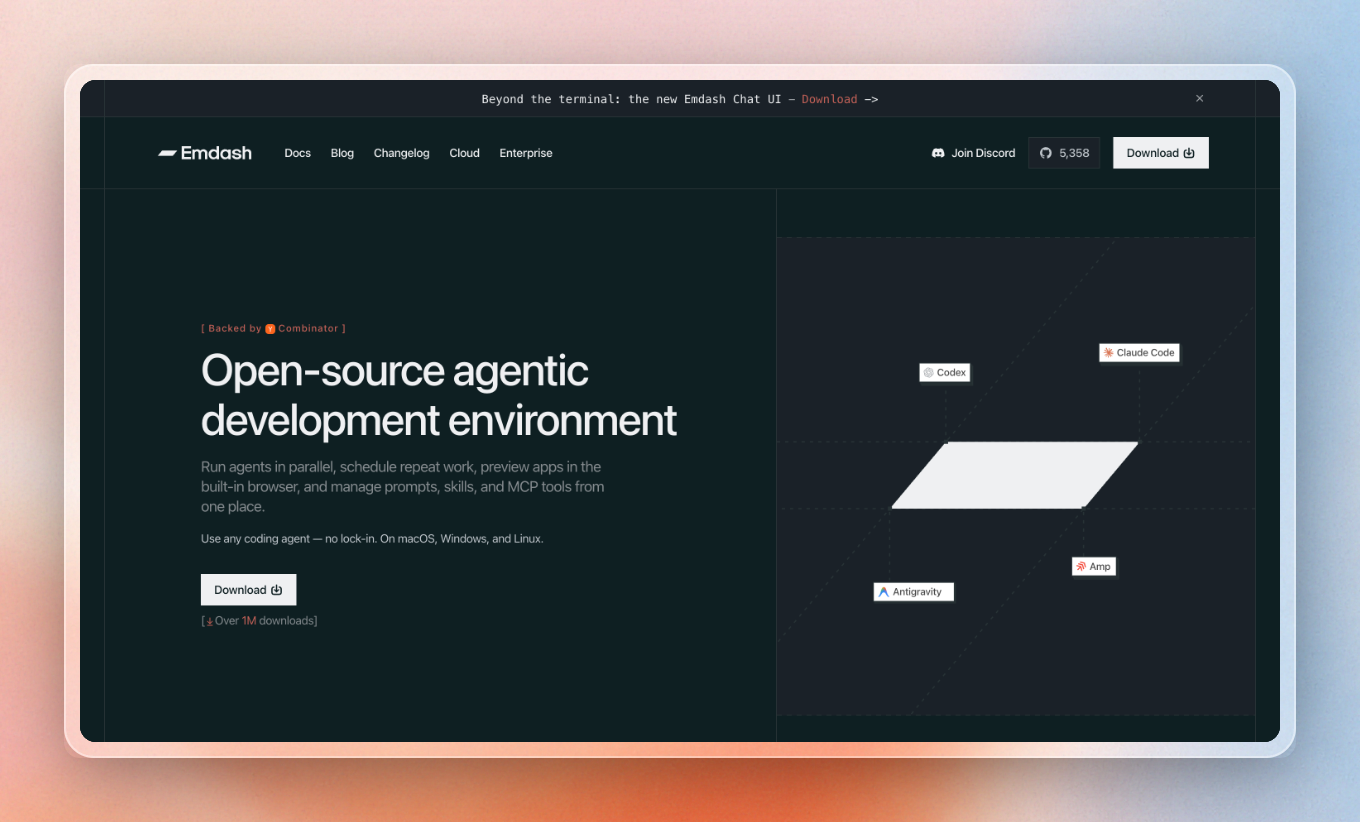 Our landing page in August 2026